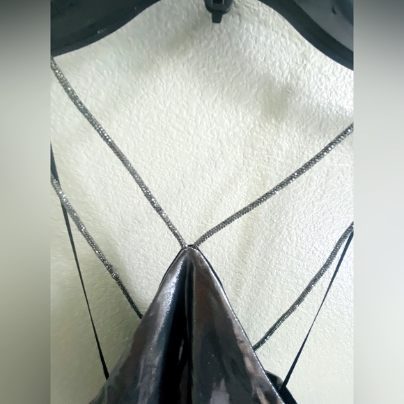 Zara Metallic silver, sparkly rhinestone strap maxi dress Size small - Picture 8 of 12